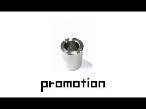 ステンレス無垢材削りだしの1本用ペン立て Pen stand for a single pen machined from stainless steel