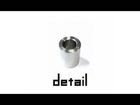 ステンレス無垢材削りだしの1本用ペン立て Pen stand for a single pen machined from stainless steel